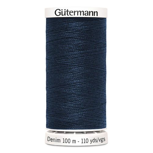 Gütermann jeans (denim) naaigaren - 100 meter- col. 6950 - donkerblauw - stoffen van leuven